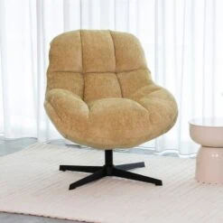 Fauteuil Huxley Geel Stof