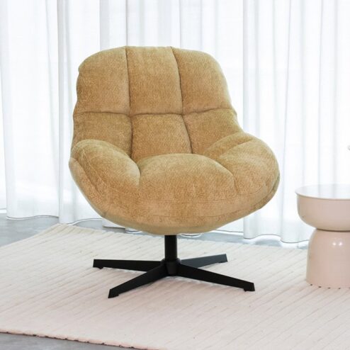 Fauteuil Huxley Geel Stof
