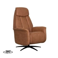Fauteuil Oslo Cognac Microleder