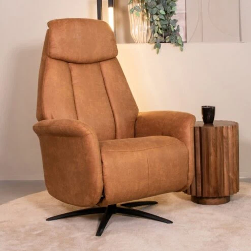 Fauteuil Oslo Cognac Microleder
