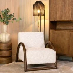 Fauteuil Viggo Naturel Boucle Eiken