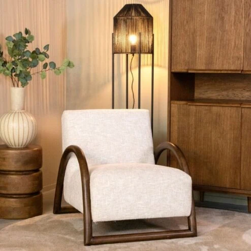 Fauteuil Viggo Naturel Boucle Eiken