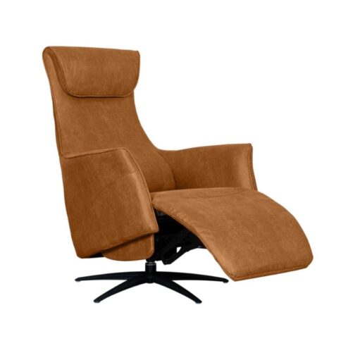 Lund Elektrische Fauteuil Cognac Microleder
