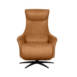 Lund Elektrische Fauteuil Cognac Microleder