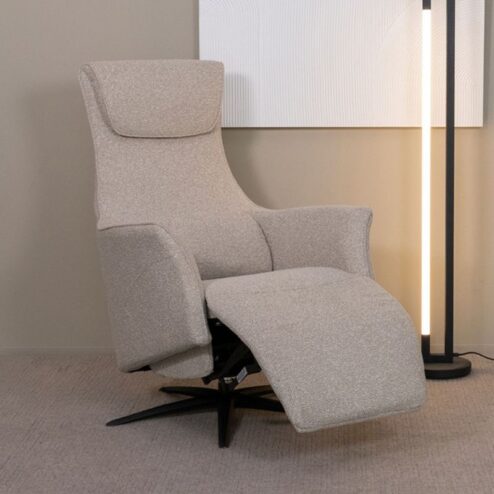 Lund Elektrische Fauteuil Naturel Boucle