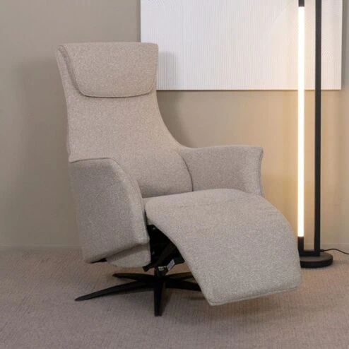 Lund Elektrische Fauteuil Naturel Boucle