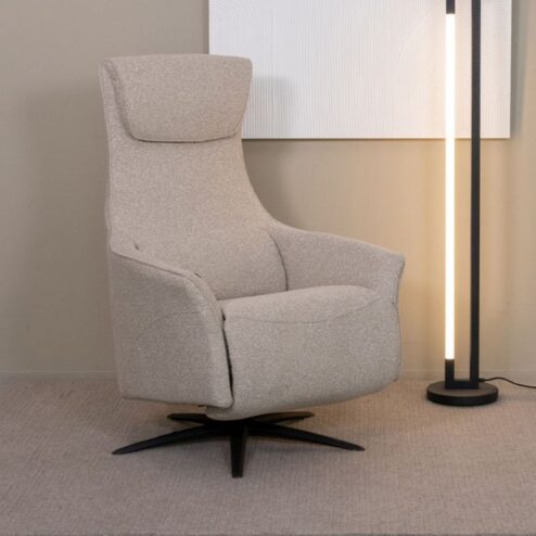 Lund Elektrische Fauteuil Naturel Boucle