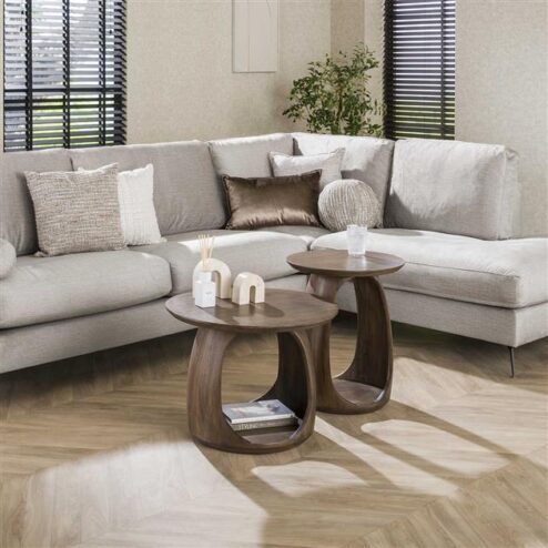 Luno Bijzettafel M Acaciahout bruin 64cm