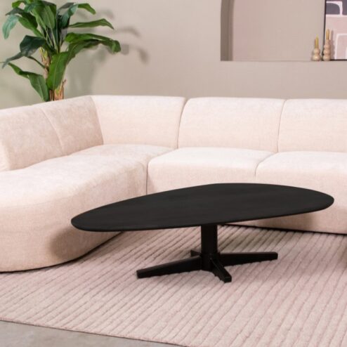 Salontafel Rosie Zwart Mangohout 140cm