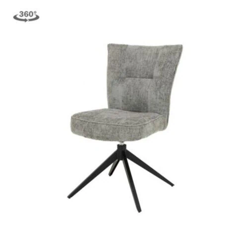 Travis Eetkamerstoel Grijs stof