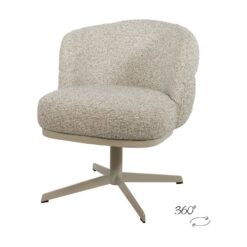 Zion eetkamerfauteuil draaipoot Creme