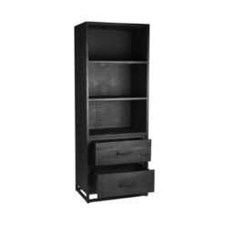 Boekenkast Chili Zwart Mangohout 70cm
