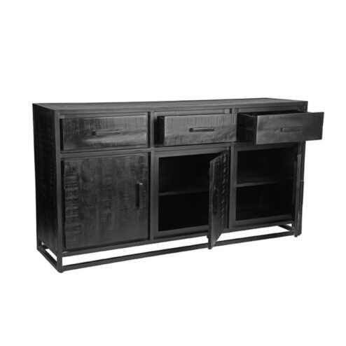 Dressoir Chili Zwart Mangohout 170cm