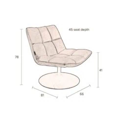 Fauteuil Bar Lichtgrijs