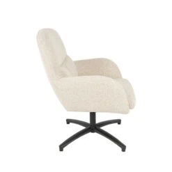 Fauteuil Chill Zone Naturel Boucle Zwarte poot