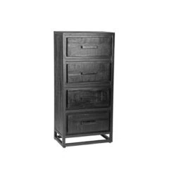 Ladekast Chili Zwart Mangohout 50cm