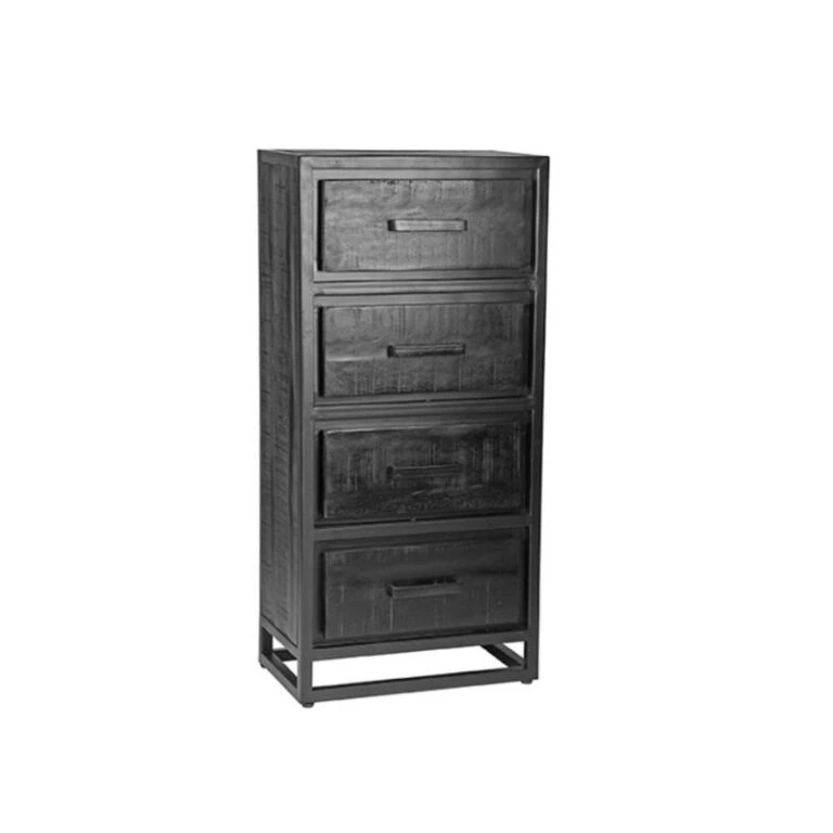 Ladekast Chili Zwart Mangohout 50cm