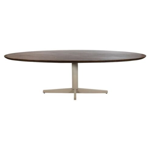 Morgan Eettafel ovaal Walnoot - Beige onderstel 190cm