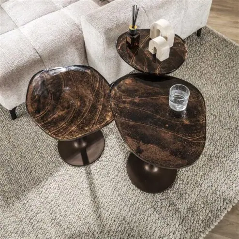 Nova Bijzettafel L Koper / Glas 38cm