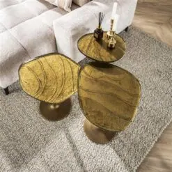 Nova Bijzettafel S Goud / Glas 53cm