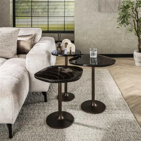 Nova Bijzettafel S Koper / Glas 53cm