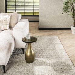 Nova Bijzettafel druppel S Goud / Glas 30cm