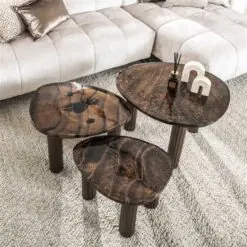 Nova Salontafel L Koper / Glas 70cm