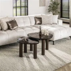 Nova Salontafel L Koper / Glas 70cm