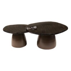 Nova Salontafel set van 2 Koper / Glas