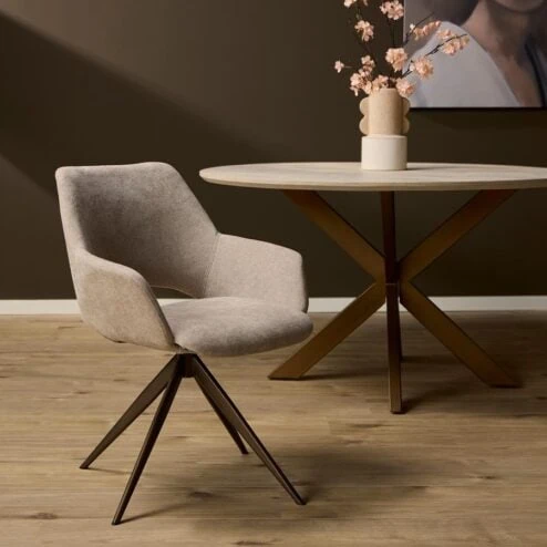 Alec Eetkamerstoel Beige