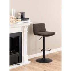 Alaric Barkruk Antraciet/bruin Stof