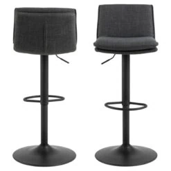 Alaric Barkruk Donkergrijs Stof