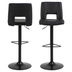 Alisanne Barkruk Antraciet PU Leer