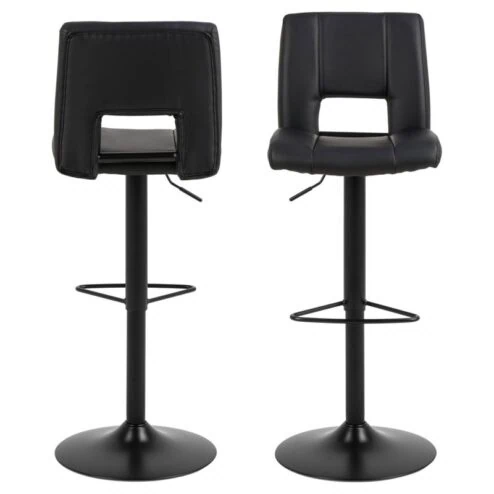 Alisanne Barkruk Antraciet PU Leer