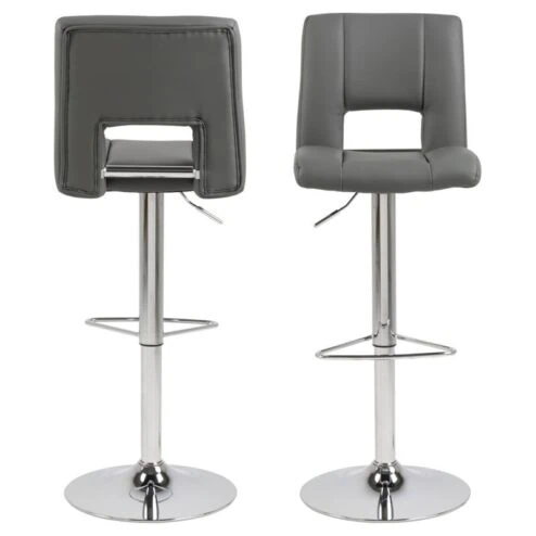 Alisanne Barkruk Grijs PU Leer