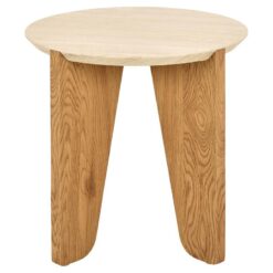 Almari Bijzettafel Beige rond 50cm
