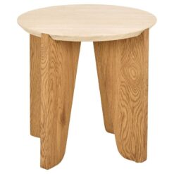 Almari Bijzettafel Beige rond 50cm