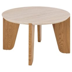 Almari Salontafel Beige rond 80cm
