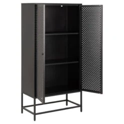 Amora Wandkast Zwart Metaal 80cm