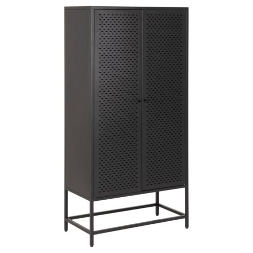 Amora Wandkast Zwart Metaal 80cm