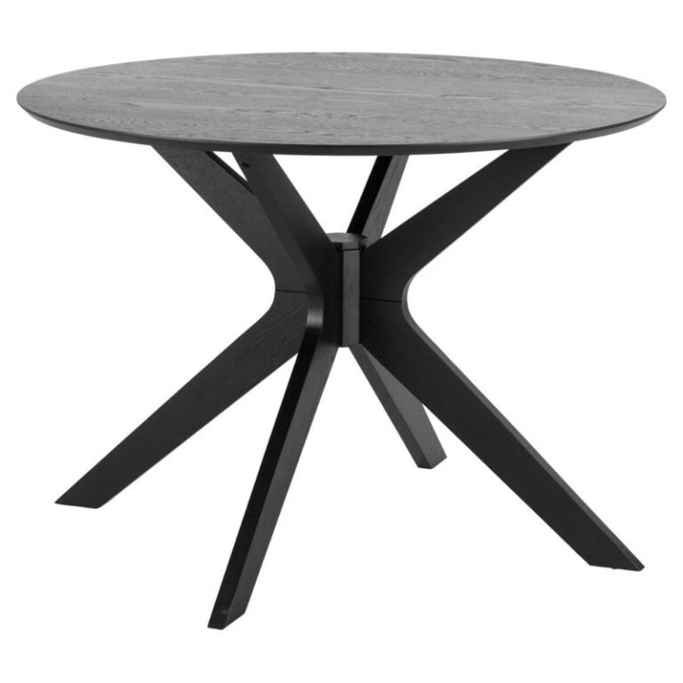 Arvon Eettafel Rond Zwart 105cm