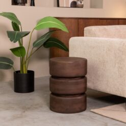 Bijzettafel Milly Espresso Mangohout 35cm
