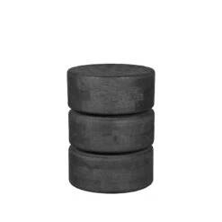 Bijzettafel Milly Zwart Mangohout 35cm