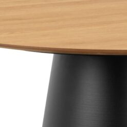 Dalvik Eettafel Rond Naturel met Zwarte poot 120cm
