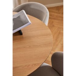 Dalvik Eettafel Rond Naturel met Zwarte poot 120cm