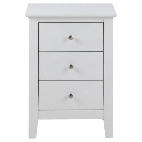 Drexia Nachtkastje 3 lade Wit 45cm