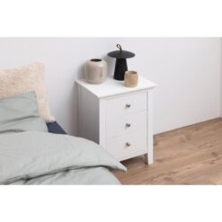 Drexia Nachtkastje 3 lade Wit 45cm