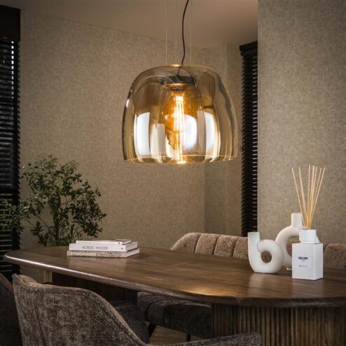 Drift 1-lichts Hanglamp XL Amberglas
