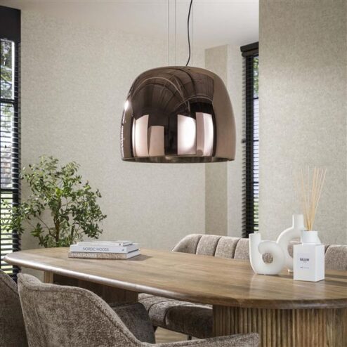 Drift 1-lichts Hanglamp XL Koper Glas