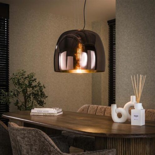 Drift 1-lichts Hanglamp XL Koper Glas